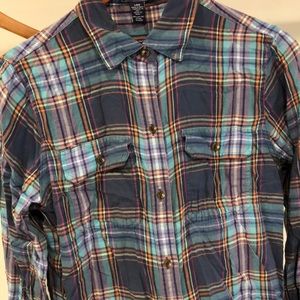 🌈 Colorful Plaid Button Up